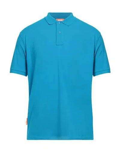 Suns Boards Man Polo Shirt Light Blue Size L Cotton, Elastane