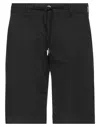 Suns Man Shorts & Bermuda Shorts Black Size S Cotton, Elastane