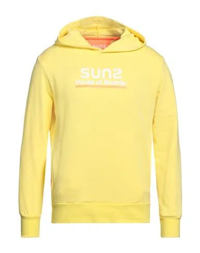 Suns Man Sweatshirt Yellow Size Xxl Cotton, Polyester