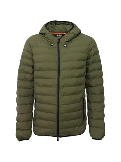 Suns Quilted Jacket In Green