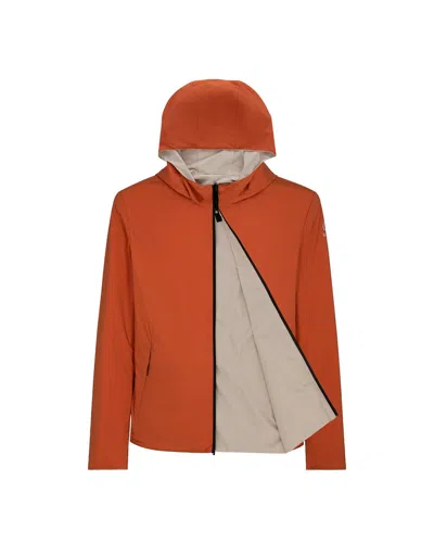 Suns Reversible Jacket Man Beige-cock In Orange