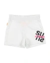 Suns Babies'  Boards Toddler Girl Shorts & Bermuda Shorts White Size 4 Cotton, Polyester