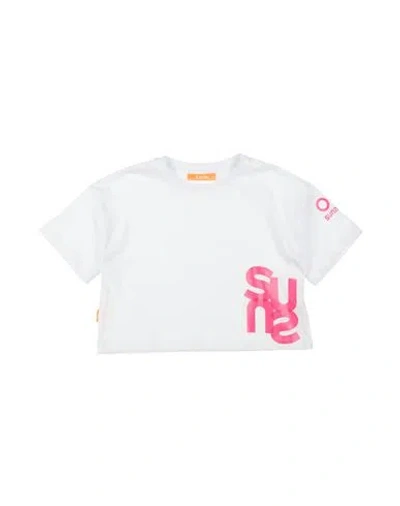 Suns Babies'  Toddler Girl T-shirt White Size 4 Cotton