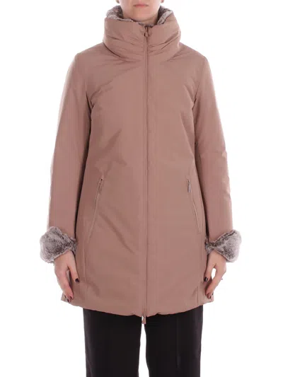 Suns Woman Jacket Gbs63024dbis Noce Situla Without Belt Fur Walnut In Other