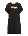 Suns Woman Short Dress Black Size Xl Cotton