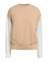 Suns Boards Woman Sweatshirt Sand Size L Cotton, Polyester In Beige