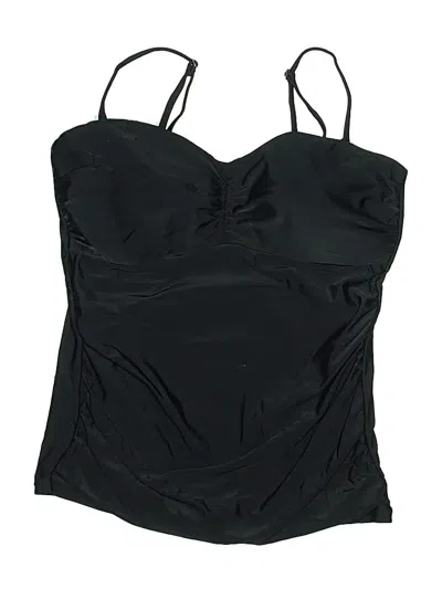 Pre-owned Sunsations Swimsuit Top Black Solid Pattern Swimwear