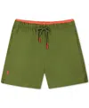 Sunset And Vines Men's Solid Woven Swim Trunks
