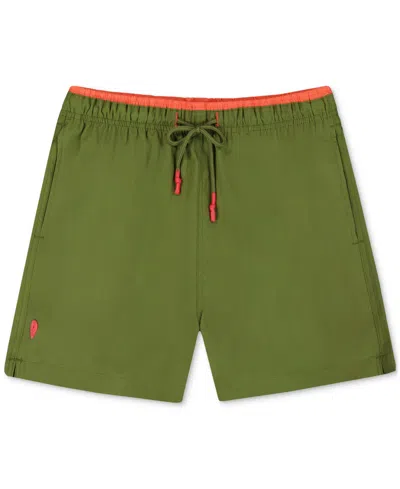 Sunset And Vines Men's Solid Woven Swim Trunks