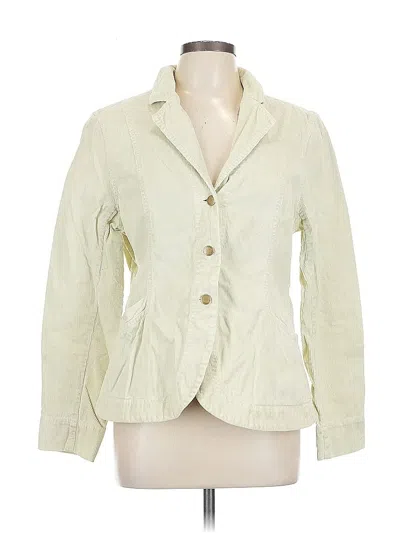 Pre-owned Sunset Cove Denim Blazer Jacket In White