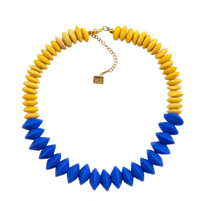 Sunset Magic Studio Women's African Statement Necklace - Dear, Sunset In Yellow