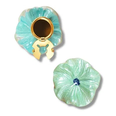 Sunset Magic Studio Women's Fiona - Floral Green Button Cover Pair