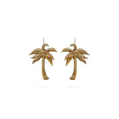 Sunset Magic Studio Women's Gold Palmea - Palm Dangle Earrings