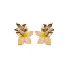 Sunset Magic Studio Women's Gold / White / Yellow Tropical Breeze - Earring In Multi