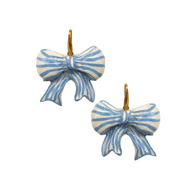 Sunset Magic Studio Women's Marine Bow - Polymer Clay Earrings In Yellow