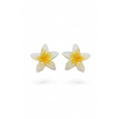 Sunset Magic Studio Women's Plumeria - Button Covers In Yellow