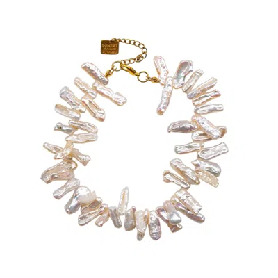 Sunset Magic Studio Women's Selene - Pearl Anklet In Yellow