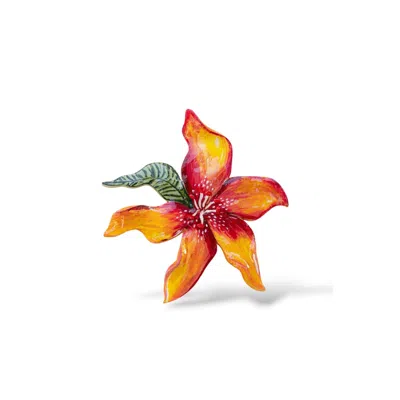 Sunset Magic Studio Women's Tiki Garden - Floral Brooch In Yellow