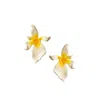 Sunset Magic Studio Women's Yellow Soleil D'aube - Luminous Statement Earrings In Yellow
