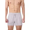 Sunset X Vine Contrast Trim Solid Swim Trunks In Purple