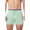 Sunset X Vine Contrast Trim Solid Swim Trunks