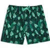 Sunset X Vine Leaf Print Swim Trunks