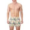 Sunset X Vine Leaf Print Swim Trunks