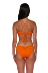 Sunsets Alana Reversible Hipster Bikini Swim Bottoms In Orange