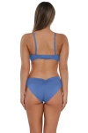 Sunsets Alana Reversible Hipster Bikini Swim Bottoms In Harbor Blue Sandbar Rib