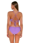 Sunsets Alana Reversible Hipster Bikini Swim Bottoms In Passion Flower