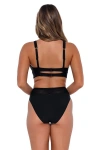 Sunsets Annie High Waist In Black Seagrass Texture