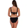 Sunsets Audra Hipster Bottom In Black Seagrass Texture