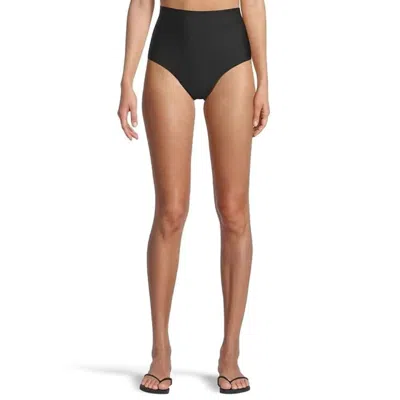 Sunsets Capri Bikini Bottom Women's Black Stretch High-waisted Swimwear Jzz721