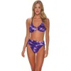 Sunsets Carrie Crossback Bikini Swimsuit Top In Purple