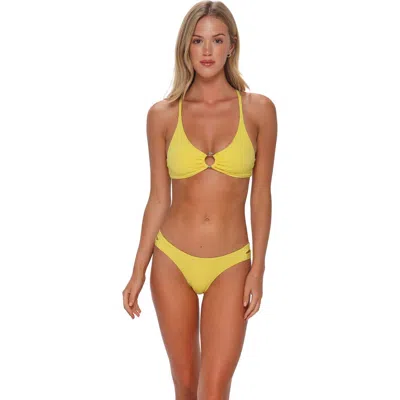 Sunsets Carrie Crossback Bikini Swimsuit Top In Yellow