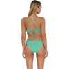 Sunsets Collins Hipster Bikini Swim Bottoms In Aqua Mist Sandbar Rib