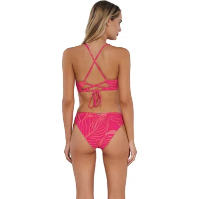 Sunsets Collins Hipster Bikini Swim Bottoms In Blushing Palms Sandbar Rib