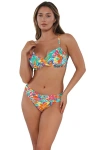Sunsets Crossroads Underwire Bikini Swimsuit Top In Festive Floral Sandbar Rib