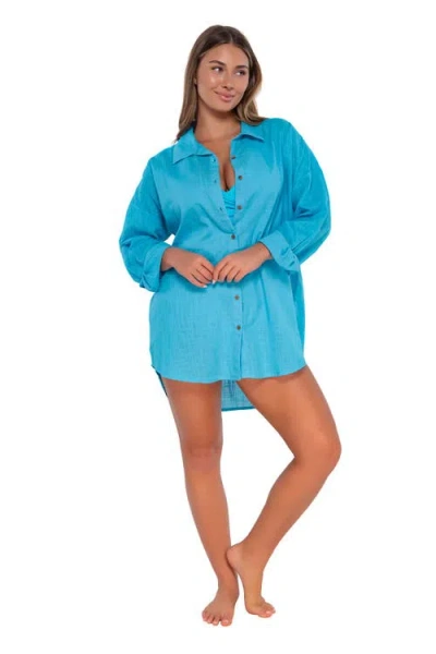 Sunsets Delilah Shirt In Blue Bliss