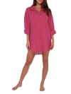 Sunsets Delilah Shirt Cover-up In Begonia
