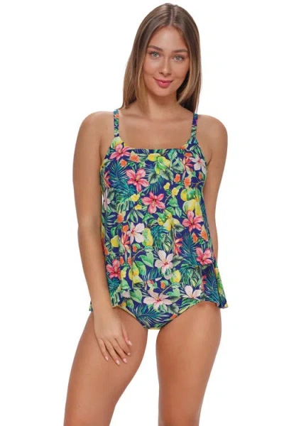 Sunsets Elena Tankini Swimsuit Top In Multi