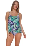 Sunsets Elena Tankini Swimsuit Top In Green