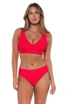 Sunsets Elsie Bikini Swimsuit Top In Red