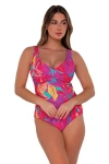 Sunsets Elsie Tankini-32e/30f/28g In Oasis Sandbar Rib