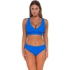 Sunsets Elsie Underwire Wrap Bikini Top In Electric Blue