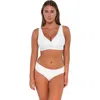 Sunsets Elsie Underwire Wrap Bikini Top In White Lily
