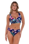 Sunsets Printed Underwire Wrap Bikini Top In Island Getaway