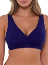 Sunsets Elsie Underwire Wrap Bikini Top In Indigo