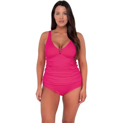 Sunsets Escape Emerson Tankini In Begonia Sandbar Rib