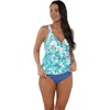 Sunsets Escape Emerson Tankini Swimsuit Top In Sea Breeze Sandbar Rib